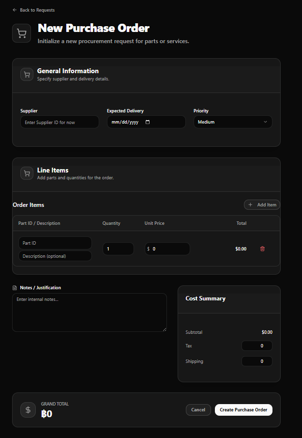 M2 Purchase order