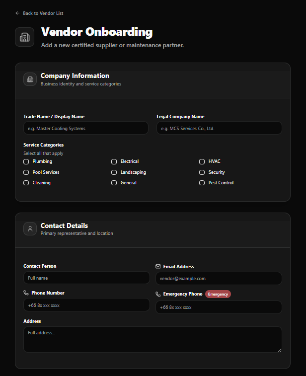 M2 Vendor add modal