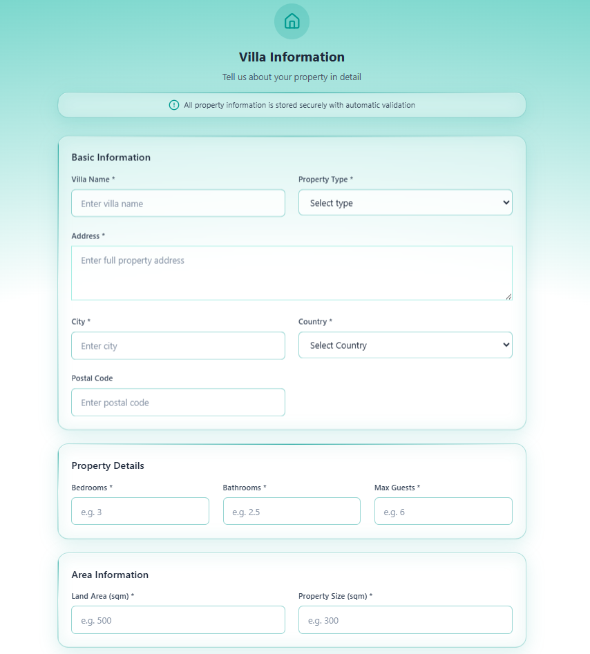 OBV Step 1 — Villa Information form - Part 1