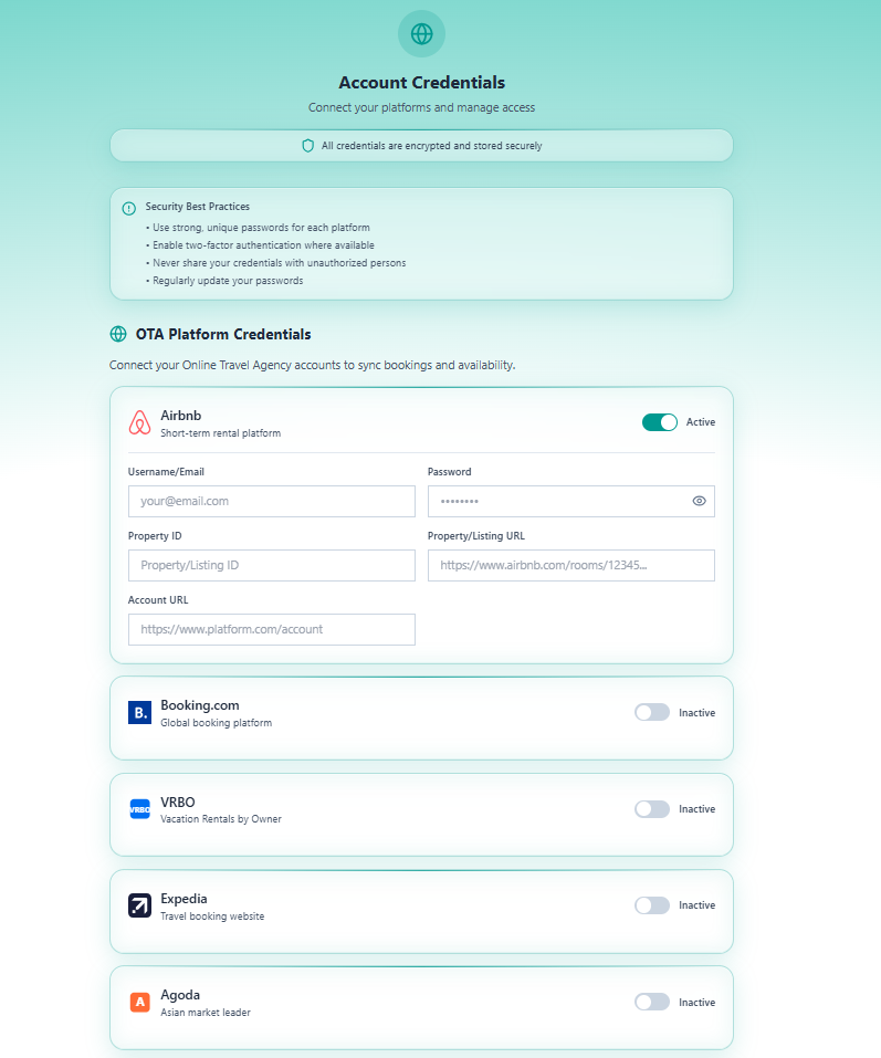 OBV Step 5 — Account Credentials form - Part 1