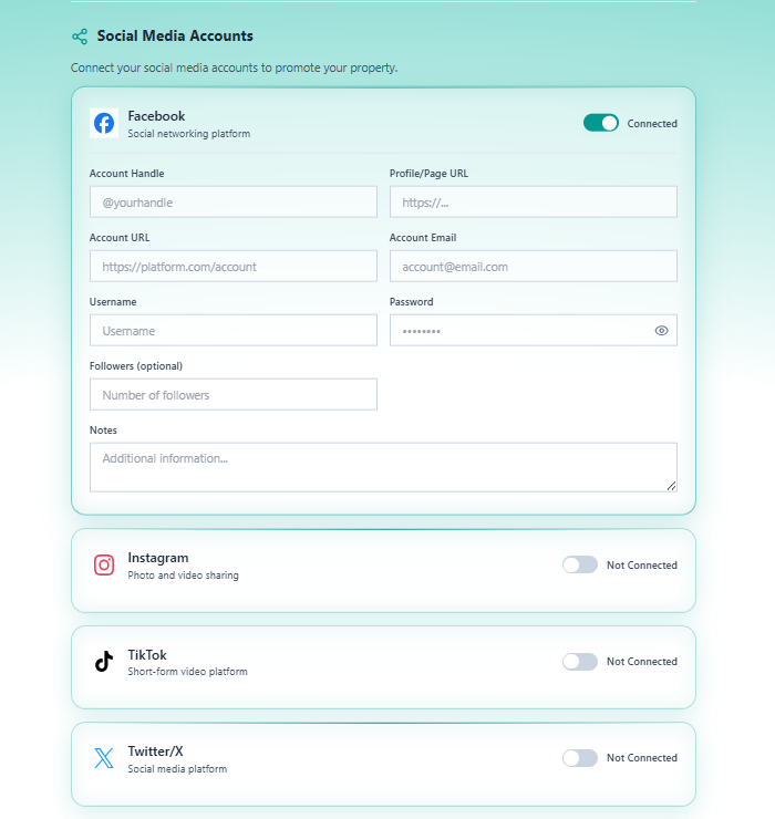 OBV Step 5 — Account Credentials form - Part 3