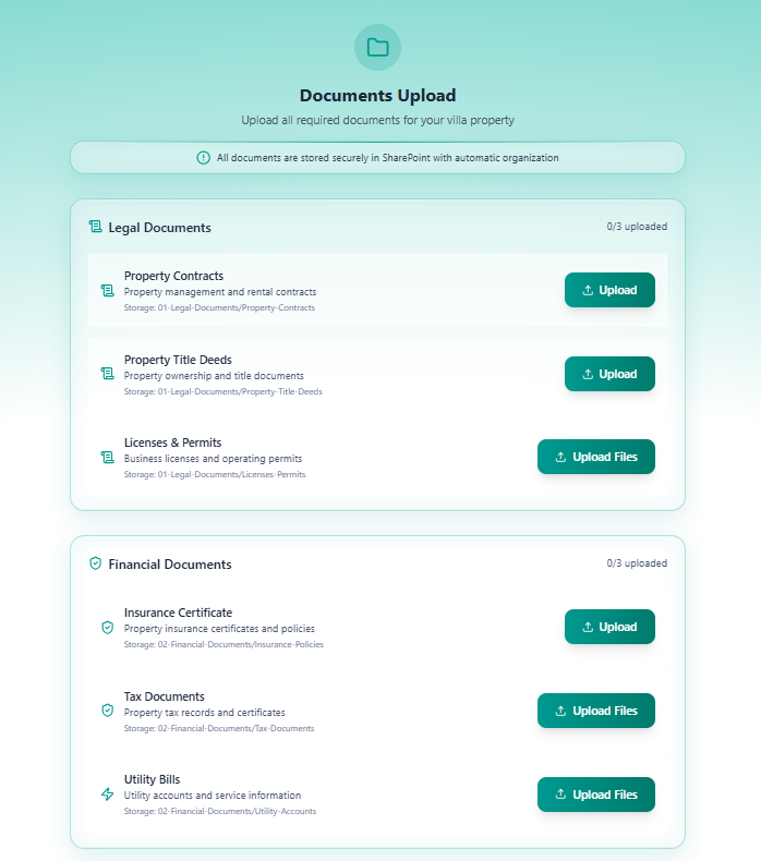 OBV Step 6 — Documents Upload form - Part 1