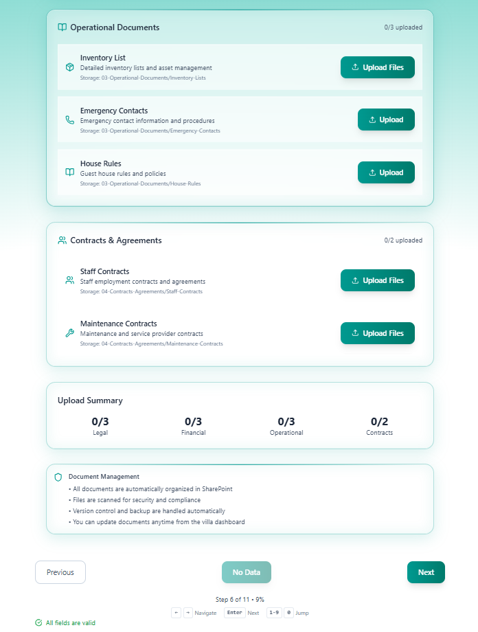 OBV Step 6 — Documents Upload form - Part 2